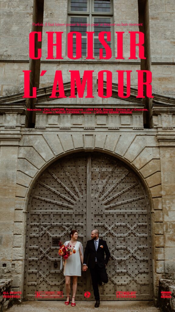 film mariage lors de la seance couple chateau de la citardière