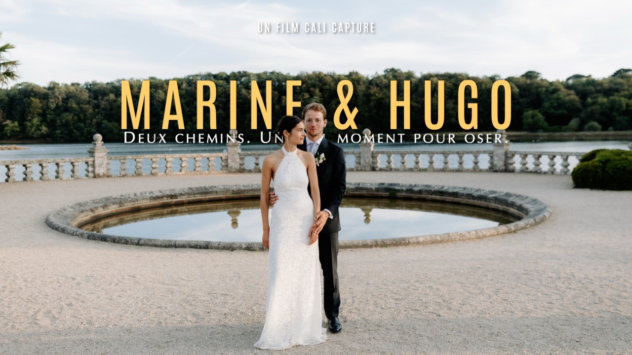 Affiche du film de mariage narratif de Marine et Hugo au domaine de Lanniron